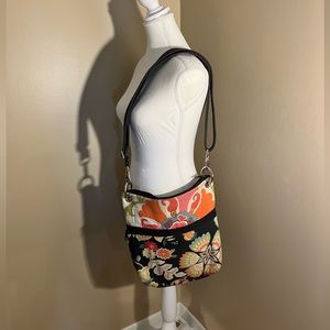 Luly‎ K  Studio Bag Purse 12x12x4 Shoulder Straps Contemporary Floral  Design